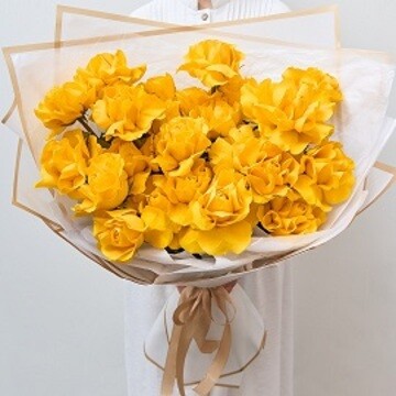25 Ecuadorian Yellow Roses 60 cm